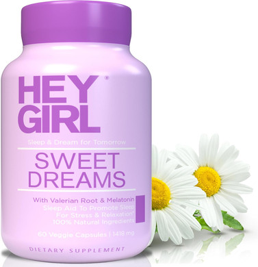 Sweet Dreams Capsules - Natural Sleep Support With Melatonin, L-Theanine, Valerian Root, Chamomile, Lemon Balm - 60 Capsules