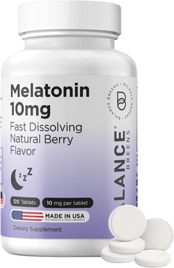 Balancebreens Melatonin 10Mg Fast-Dissolve, 120 Tablets  Natural Sleep Aid For Restful Nights, Drug-Free Support For Relaxation And Tranquility