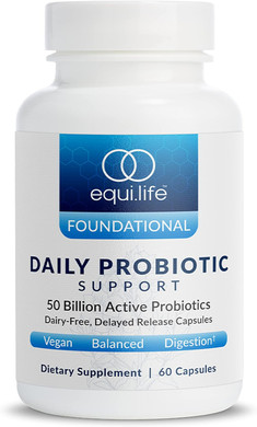 Equilife Daily Probiotic Support, 50 Billion Cfu, 8 Probiotic Strains, Digestive And Gut Health Supplement For Men And Women, Gluten Free, Soy And Dairy Free, Non Gmo, American Made, 60 Capsules