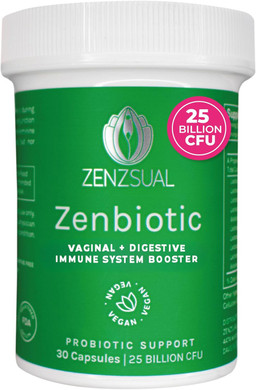 Zenzsual Zenbiotic Probiotics Support For Women  25 Billion Cfu, Vaginal Health & Ph Balance Support, Odor & Yeast Control, Gut & Digestive Health, Urinary Comfort, Hormone Balance, 30 Vegan Capsules
