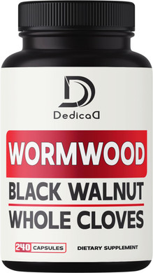Sweet Wormwood Capsules 1500Mg With Black Walnut & Cloves - 240 Vegan Capsules - Artemisia Annua Supplement For Digestive System, Immunity