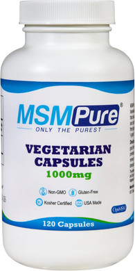 Kala Health Msmpure Msm Vegetarian Capsules  1,000 Mg Us-Sourced Msm Per Capsule For Joint Health, Skin Appearance, Hair & Nail Support  120 Count, Organic Sulfur
