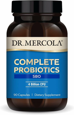 Dr. Mercola Complete Probiotics Sbo - 4 Billion Cfu - For Gut Health - Supports Healthy Immune Function - Non-Gmo, Gluten-Free & Soy-Free - 90 Capsules (90 Servings)