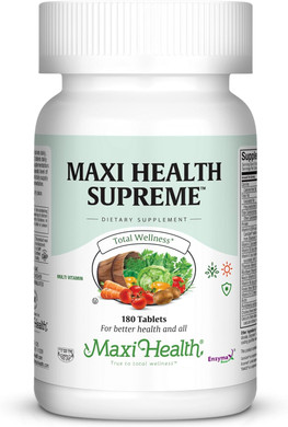 Maxi Health Supreme High Potency Multivitamin & Mineral For Wellness, Immune Boost & Antioxidant Defense, Includes Vitamin A, Vitamin C, Vit D And E, Vitamin B12, B6, Biotin, Selenium, Zinc, Inositol