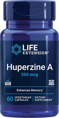 Life Extension Huperzine A, Memory Health, Cognitive Health, Chinese Club Moss Extract, Gluten-Free, Non-Gmo, Vegetarian, 60 Capsules