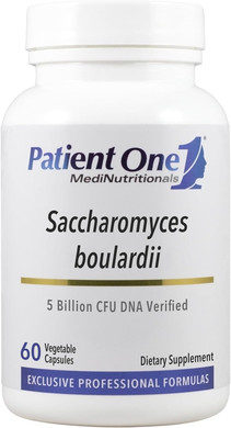 Patient One Saccharomyces Boulardii | Probiotic Supplement To Support Balanced Intestinal Flora, And Digestive Health* | 5 Billion Cfu | 60 Capsules