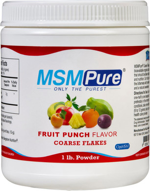 Kala Health Msmpure Fruit Punch Flavored Coarse Msm Powder Flakes  Us-Made Msm For Joint Health, Skin Appearance, And Hair & Nail Support  8.8 Oz, Organic Sulfur