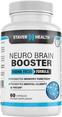 Neuro Brain Booster Supplement 60 Count Capsule - Brain Supplement - Focus Supplement - Nootropic Brain Supplements For Memory And Focus - Enhance Concentration - All Natural