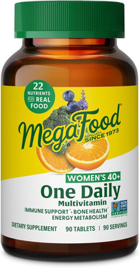 Megafood Women'S 40+ One Daily Multivitamin For Women - With Vitamin B12, B6, C, D, Zinc & Iron  Plus Real Food - Immune Support - Bone Health - Non-Gmo - Vegetarian - 60 Tabs