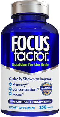 Focus Factor Brain Supplement Multivitamin Improve Memory And Clarity Boost Concentration Neuro Energy Learning Reasoning For Men And Women 180 Tablets