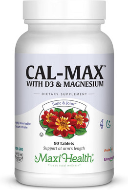 Maxi Health Calcium Magnesium Supplement With Vitamin D3 And Boron - Kosher Bone Health & Nighttime Formula, Calcium Citrate Calmag & Vitamin D (90 Tablets)