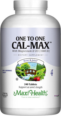 500 Mg Calcium Supplement With Vitamin D3 (1000 Iu) And Magnesium (500 Mg) - Bone, Teeth And Joint Support For Men And Women - 120 Tablets - One To One Cal-Max By Maxi Health