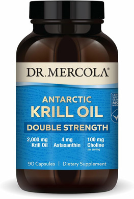 Dr. Mercola Antarctic Krill Oil Double Strength - 2,000 Mg - Omega-3 Supplement With Epa & Dha - Supports Brain, Heart, Joint & Immune Health - Gmo-Free & Gluten-Free - 90 Capsules (30 Servings)