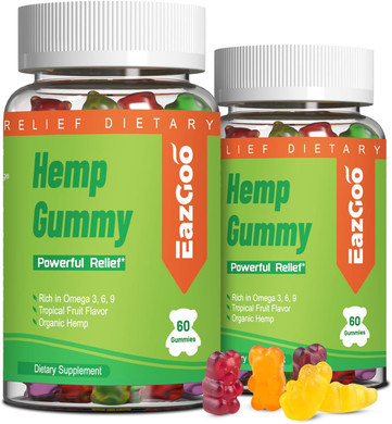 Natural Hemp Gummies 2,000,000 Xxl Extra Strength - Natural Edibles Fruity Gummy With Organic Hemp Oil- Vegan, Low Sugar, Non-Gmo - 180 Counts