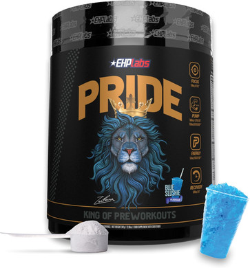 Ehp Labs Pride Pre Workout Powder Energy Supplement - Sugar Free Preworkout For Men & Women, Energy Powder Boost Drink With Bcaa - 280Mg Of Caffeine - Blue Slushie (40 Servings)