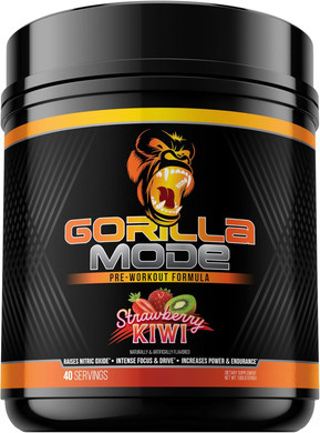 Gorilla Mode Pre Workout - Massive Pumps · Laser Focus · Energy · Power - L-Citrulline, Creatine, L-Tyrosine, Betaine, Hydroprime®, Alpha-Gpc, 400Mg Caffeine, Huperzine A - 836G (Volcano Burst)