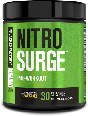 Jacked Factory X John Wick - Nitrosurge Wick Pre Workout Supplement - Intense Energy, Battle-Ready Focus, Unstoppable Commitment, And Sheer Will - 30 Servings, Osaka Cherry Blossom