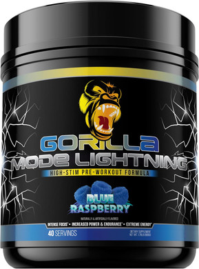 Gorilla Mode Lightning Pre-Workout - Extreme Energy · Laser Focus · Powerful Pumps · Peak Performance - 550Mg Caffeine, 13500Mg L-Tyrosine, Alpha-Gpc 792G (Bombsicle)