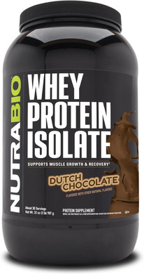 Nutrabio 100% Whey Protein Isolate Protein Powder  25G Protein With Complete Amino Acid Profile, Non-Gmo, Soy And Gluten Free, Low Carb And Low Calorie Whey Protein Powder - Dutch Chocolate - 2 Lbs