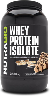 Nutrabio 100% Whey Protein Isolate Protein Powder  25G Protein With Complete Amino Acid Profile, Non-Gmo, Gluten Free, Low Carb And Low Calorie Whey Protein Powder - Chocolate Peanut Butter - 2 Lbs