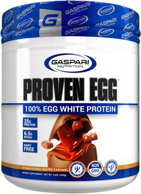 Gaspari Nutrition Proven Egg, 100% Egg White Protein, 25G Protein, Keto Friendly, Dairy And Lactose Free, Soy Free (1Lb, Salted Caramel)