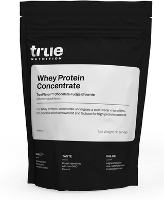 True Nutrition - Whey Protein Concentrate - 100% Whey Protein Powder - Fast Acting Low Carb Powder With Essential Amino Acids - High In Leucine - Unflavored/Unsweetened - 1Lb