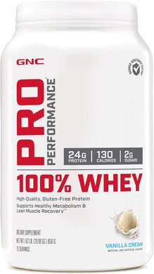 Gnc Pro Performance 100% Whey Protein Supplement, 25G Protein, Supports Muscle Strength And Recovery, Creamy Strawberry, 12 Servings