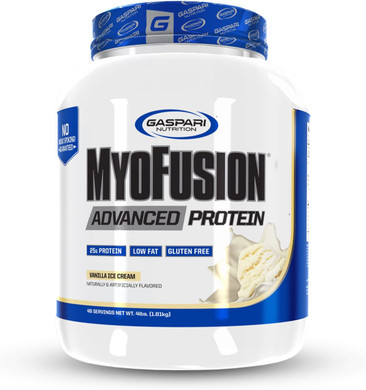 Gaspari Nutrition Myofusion Advanced Protein, Protein Blend With Whey Protein, Casein Protein And Isolate Protein, Low Fat And Gluten Free (Confetti Birthday Cake, 2 Pound)
