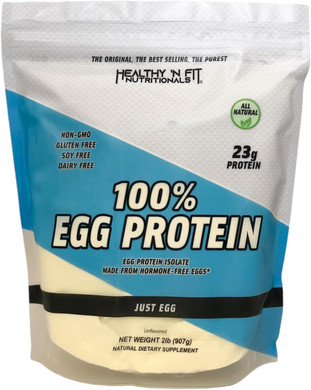 Healthy 'N Fit - 100% Egg Protein (Unflavored & Unsweetened) Natural, 2 Lb Bag, Just Egg Instant Dried Egg Whites: Great For Baking And Mixing