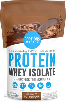 Cfm Whey Isolate Protein Powder, 2 Lb, 23G Low Carb, Low Fat, Cold-Processed, Fast Absorbing, Muscle Growth & Recovery Support (Peanut Butter Cup)