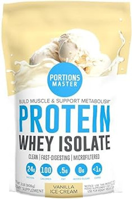 Cfm Whey Isolate Protein Powder, 2 Lb, 23G Low Carb, Low Fat, Cold-Processed, Fast Absorbing, Muscle Growth & Recovery Support (Vanilla Ice Cream)