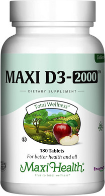 Maxi Health Kosher Vitamin D3 2000Iu, Highly Absorbable Vitamin D Supplements For Healthy Immune Response, Calcium Absorption, Teeth & Bone Health - Vit D3 Vitamin 2000 Iu - 180 Liquid Gels