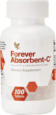 Forever Living - Absorbent-C - Orange And Honey Flavor With Oat Bran - Vitamin C Supplement For Immune Support And Skin Health - 100 Chewable Tablets