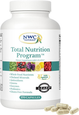 Nwc Naturals Total-Nutrition Program Multivitamin With Enzymes Plus Prebiotics And Probiotics Supplement, Complete Care For Men And Women, Vegetarian Natural Whole Food Vitamins, 270 Capsules