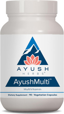 Ayush Herbs Ayush Multi - Multi Vitamin Capsules, Multivitamin With Iodine & Zinc For Men & Women, Daily Vitamin & Mineral Support For Adults - 90 Vegetarian Capsules (1 Count)