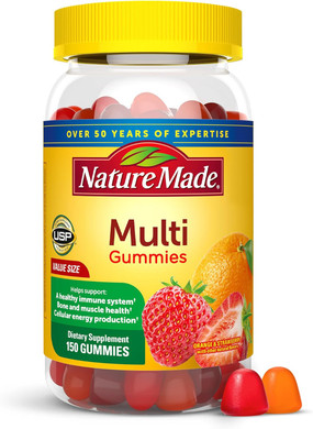 Nature Made Multivitamin Gummies, Mens & Womens Gummy Vitamins & Minerals, Adult Multivitamin Gummy, Daily Nutritional Support, 150 Vitamin Gummies, 75 Day Supply