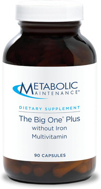 Metabolic Maintenance The Big One Plus Vitamin D 2000 Iu - Once Daily Iron-Free Multivitamin Mineral - Folate, B Vitamins, Biotin + Antioxidants, Immune Support Nutrients Vitamin A + C (90 Capsules)