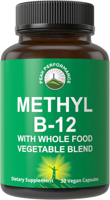 Methyl B12 Vitamin + Whole Food Blend Of 25 Vegetables And Fruits For Max Absorption. Vegan Vitamin B12 Methylcobalamin - Methyl B-12 Supplement For Energy, Focus And Relief. 30 Day Supply Capsules