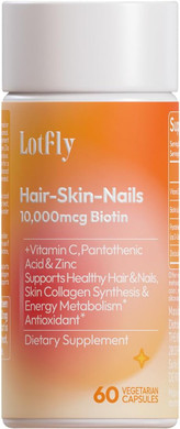 Biotin 10000 Mcg With Zinc Vitamin C & Calcium Pantothenate  Supports Healthy Hair Growth, Strong Nails & Glowing Skin For Women & Men | Made In The Usa | 60 Vegan Capsules (2 Months Supply)