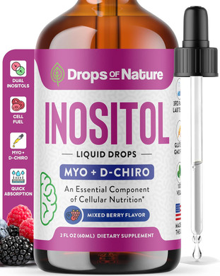 Inositol Liquid Drops Supplement  D Chiro And Myo Inositol Supplement For Women  Vegan, Gmo-Free, Easy Liquid Dose  Supports Balance, Clarity, Cellular Health & General Wellness (Mixed Berry, 60Ml)