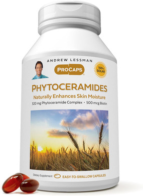 Andrew Lessman Phytoceramides With Biotin 240 Softgels - SkinS Vital Natural Internal Moisturizer. Naturally Enhances Soft, Smooth, Radiant Skin. No Additives. Small Easy To Swallow Softgels