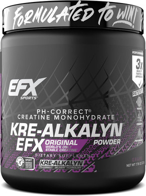 Efx Sports Kre-Alkalyn Efx Powder | Ph Correct Creatine Monohydrate Powder Supplement | Strength, Muscle Growth & Performance | 110 Servings (Grape)