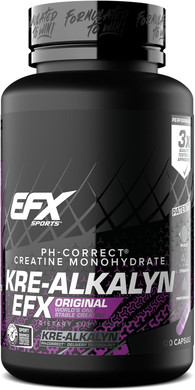 Efx Sports Kre-Alkalyn Efx | Ph Correct Creatine Monohydrate Pill Supplement | Strength, Muscle Growth & Performance | 60 Servings, 120 Capsules
