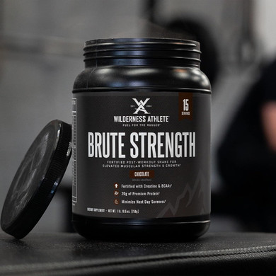 Wilderness Athlete - Brute Strength Bcaa Post Workout | Bcaa Creatine Workout Powder - Premium Post Workout Recovery Drink | 15 Serving Tub (Apple Pie)