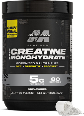 Creatine Monohydrate Powder, Platinum Pure - Unflavored Micronized Creatine Powder For Men & Women - Workout Supplements For Performance, Muscle Recovery & Builder - (80 Servings)