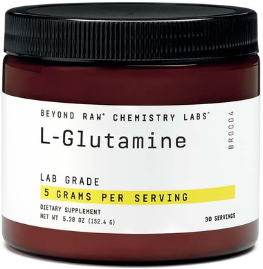 Beyond Raw Chemistry Labs L-Glutamine Powder, Supports Muscle Function, Lab Grade, 30 Servings