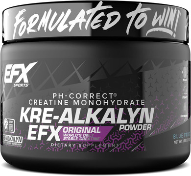 Efx Sports Kre-Alkalyn Efx Powder | Ph Correct Creatine Monohydrate Powder Supplement | Strength, Muscle Growth & Performance | 55 Servings (Blue Frost)