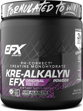 Efx Sports Kre-Alkalyn Efx Powder | Ph Correct Creatine Monohydrate Powder Supplement | Strength, Muscle Growth & Performance | 55 Servings (Rainbow Blast)