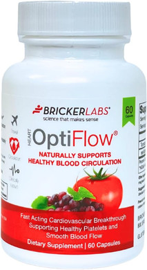Optiflow Blood Circulation Vitamins, Naturally Supports Healthy Blood Flow, Contains Fruitflow And Resvida Trans Resveratrol. Blood Optimizer Supplement 60 Capsules