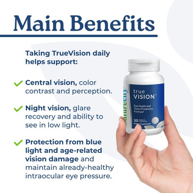 Naturecity True-Vision Eye Health Supplement - Plant-Based Lutein And Zeaxanthin With High Potency Saffron 20Mg - Blue Light Potection, Support Central And Night Vision (60 Veggie Capsules)